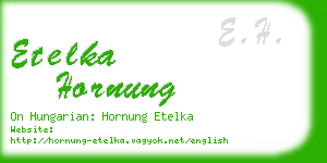 etelka hornung business card